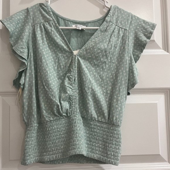 Light blue green summer shirt - Picture 1 of 2